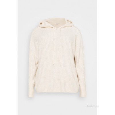 Noisy May Curve NMALLY HOODIE Jumper offwhite melange/offwhite 