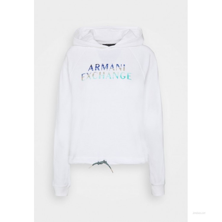 Armani Exchange FELPA Sweatshirt white/white denim