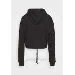 Missguided CROP ZIP HOODY JOGGER SET Zipup sweatshirt black