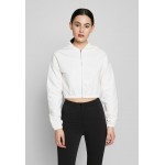 Nly by Nelly CROPPED ZIP HOODIE Zipup sweatshirt white