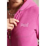 Superdry ORANGE LABEL Zipup sweatshirt magenta marl/pink