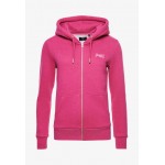 Superdry ORANGE LABEL Zipup sweatshirt magenta marl/pink