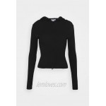 Weekday LUELLA HOOD Zipup sweatshirt black dark/black