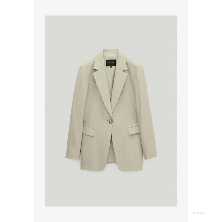 Massimo Dutti Short coat light grey/beige