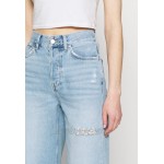 Even&Odd Wide leg cropped jeans Straight leg jeans light blue denim/lightblue denim