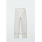 Massimo Dutti MIT HOHEM BUND Straight leg jeans white