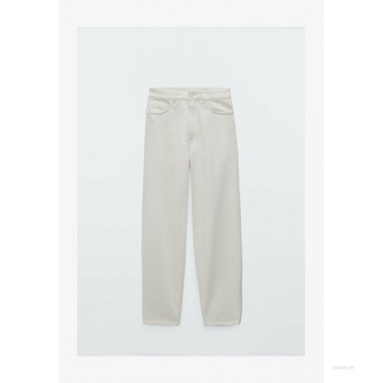 Massimo Dutti MIT HOHEM BUND Straight leg jeans white