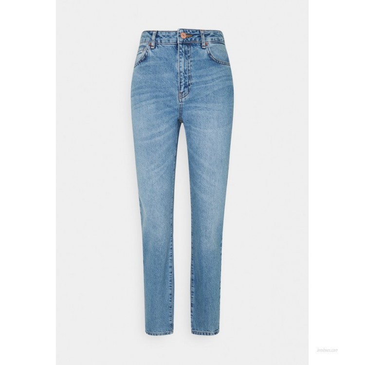 Noisy May Tall NMISABEL MOM Straight leg jeans light blue denim/blue denim