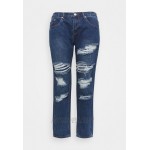 Glamorous Curve RIPPED CECE Relaxed fit jeans dark blue wash/darkblue denim