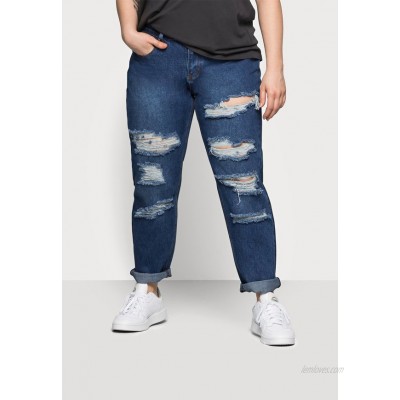 Glamorous Curve RIPPED CECE Relaxed fit jeans dark blue wash/darkblue denim 