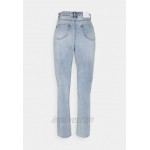 Missguided Petite SLIM STRIAGHT SLASH RIP Relaxed fit jeans blue
