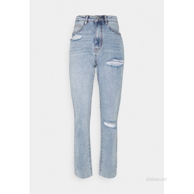 Missguided Petite SLIM STRIAGHT SLASH RIP Relaxed fit jeans blue 