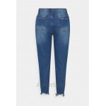 Missguided Plus RIOT DISTRESSED Relaxed fit jeans blue/blueblack denim