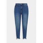 Missguided Plus RIOT DISTRESSED Relaxed fit jeans blue/blueblack denim