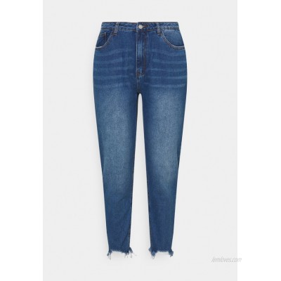 Missguided Plus RIOT DISTRESSED  Relaxed fit jeans blue/blueblack denim 