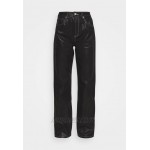 Topshop COATED RUNWAY Relaxed fit jeans black
