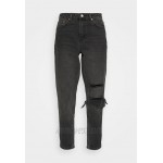 Topshop WASHED BLACK SEOUL RIP MOM Relaxed fit jeans washed black/black