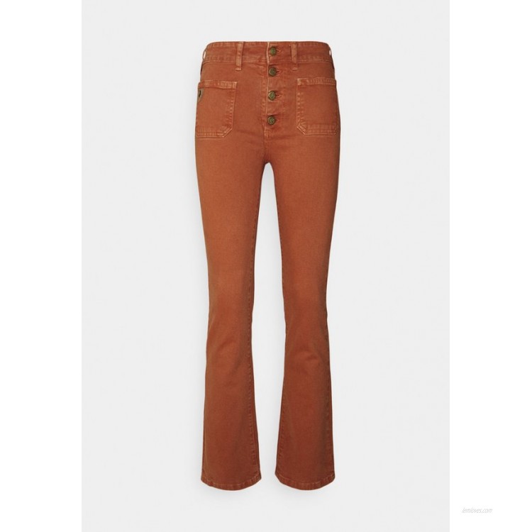LOIS Jeans GAUCHO Flared Jeans orange rust/metallic red