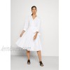 KARL LAGERFELD LOGO EMBROIDERED SHIRT DRESS Day dress white 