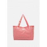 CECILIE copenhagen BAG LARGE DOGTOOTH Tote bag emberglow/red