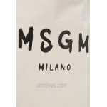 MSGM SHOPPING PAINT BRUSHED LOGO Tote bag beige/offwhite
