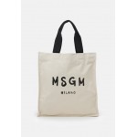 MSGM SHOPPING PAINT BRUSHED LOGO Tote bag beige/offwhite