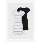Vero Moda Petite VMAPRIL SHORT DRESS 2 PACK Jersey dress black/snow white/dazzling blue/black