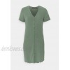 Vero Moda VMARIA SHORT BUTTON DRESS Jersey dress laurel wreath/light green 