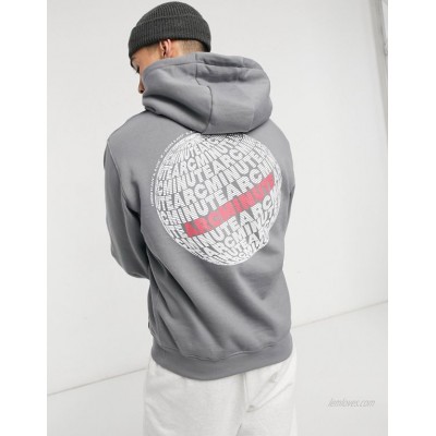 Arcminute hoodie with back print in grey  