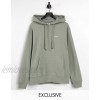 COLLUSION hoodie with logo print in grey  