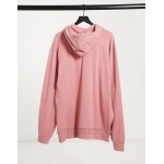 COLLUSION Unisex oversized hoodie with logo print in dusty pink