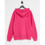 COLLUSION Unisex oversized logo hoodie in hot pink