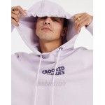 Crooked Tongues hoodie in pastel purple with tonal logo print