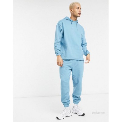  DESIGN co-ord oversized tracksuit in blue  