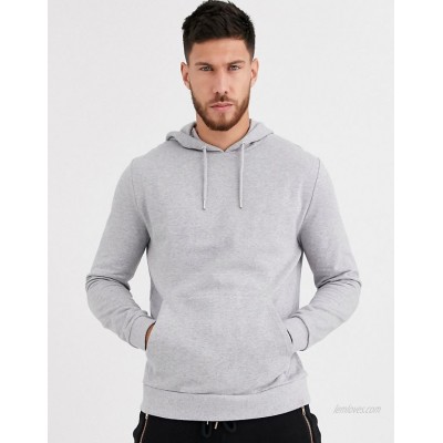  DESIGN organic hoodie in grey marl  