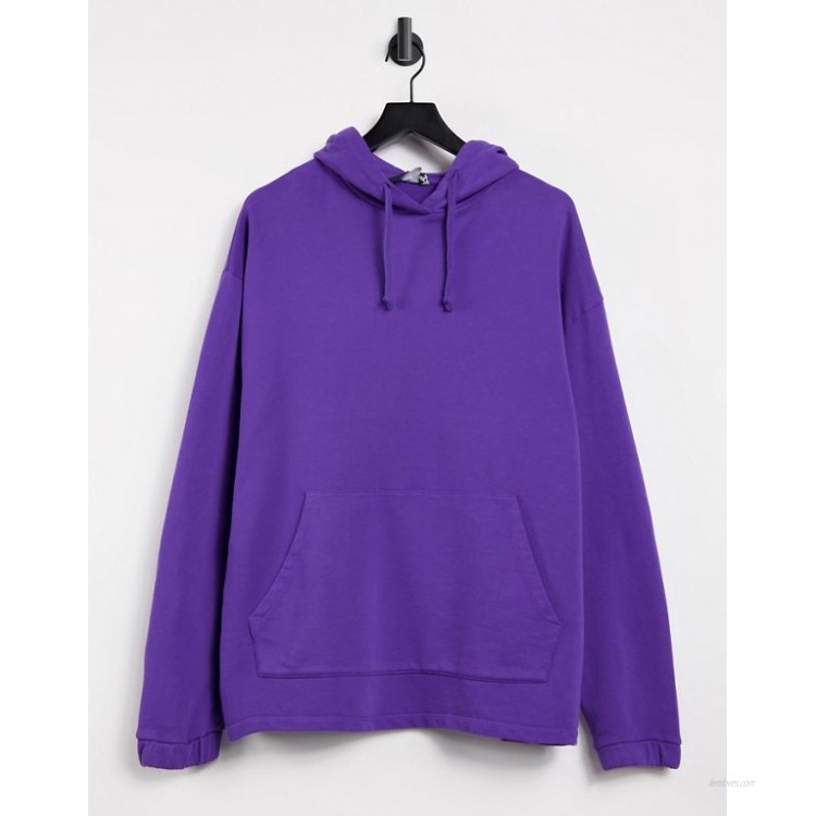 DESIGN oversized hoodie in washed purple