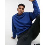 DESIGN oversized hoodie with square pockets in dark blue