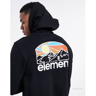 Element Sunnet back print hoodie in black  