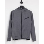 HIIT Training tech hoodie in charcoal