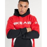 Nike Air hoodie in red and black