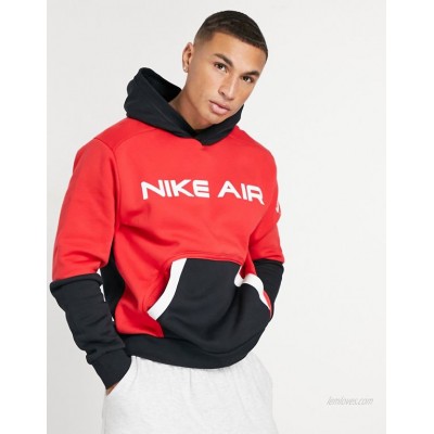 Nike Air hoodie in red and black  