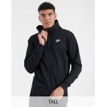 Nike Tall Club full zip hoodie in black