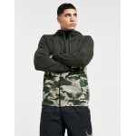 Nike Training Dri-FIT camo full-zip hoodie in green