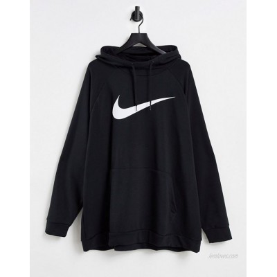 Nike Training Dry Swoosh hoodie in black  