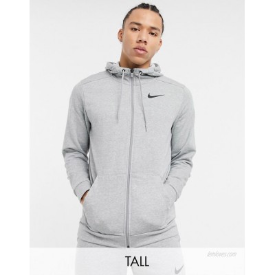 Nike Training Tall Dry zip thru hoodie in grey  