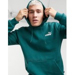 Puma essentials logo hoodie in bottle green