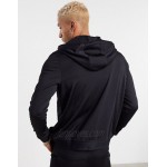 SikSilk zip through hoodie in black