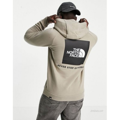 The North Face Raglan Red Box hoodie in grey  