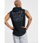 Under Armour Training x Project Rock terry sleeveless hoodie with print in grey