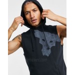 Under Armour Training x Project Rock terry sleeveless hoodie with print in grey